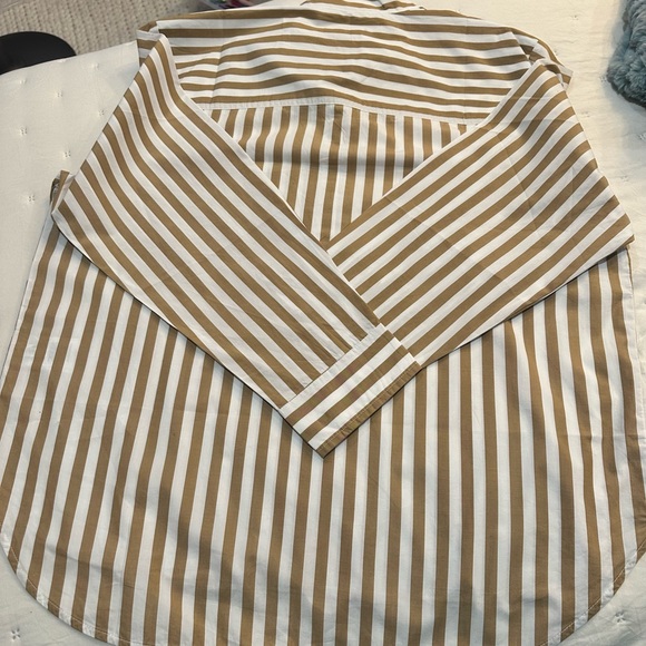 J. Crew Cotton Poplin Popover Tunic with Jeweled Buttons Size 14 NWT - Picture 7 of 9